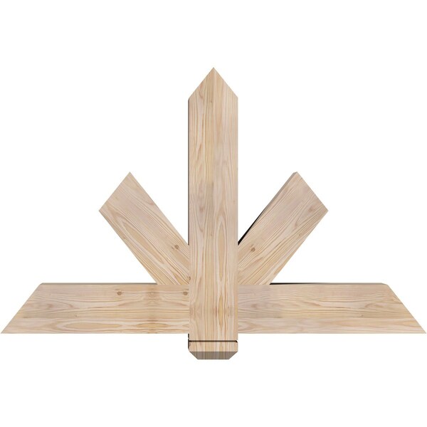 Ekena Millwork Kennewick Smooth Timber Gable Bracket, Douglas Fir, 48"W x 30"H x 5 1/2"D x 5 1/2"F, 15/12 Pitch GBW048X30X0606KEN00SDF - main
